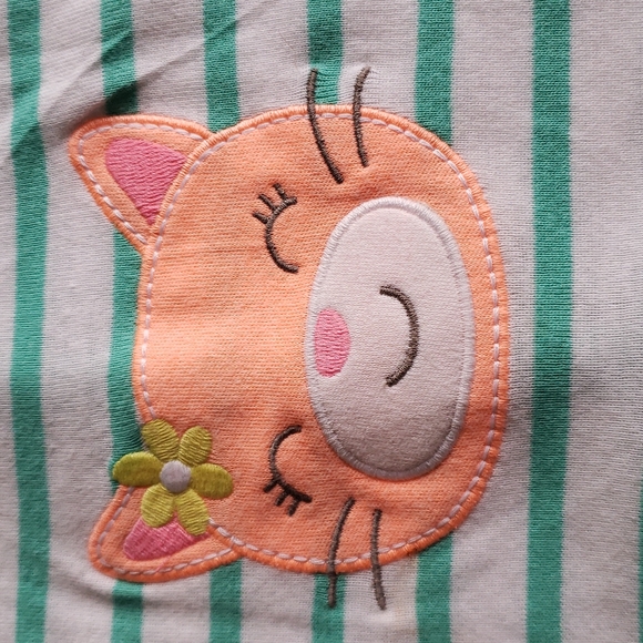 Carter's New Unisex Baby Embroidered Bottom Snap Up Cotton Sleep & Play Pj's 3m - Picture 4 of 9